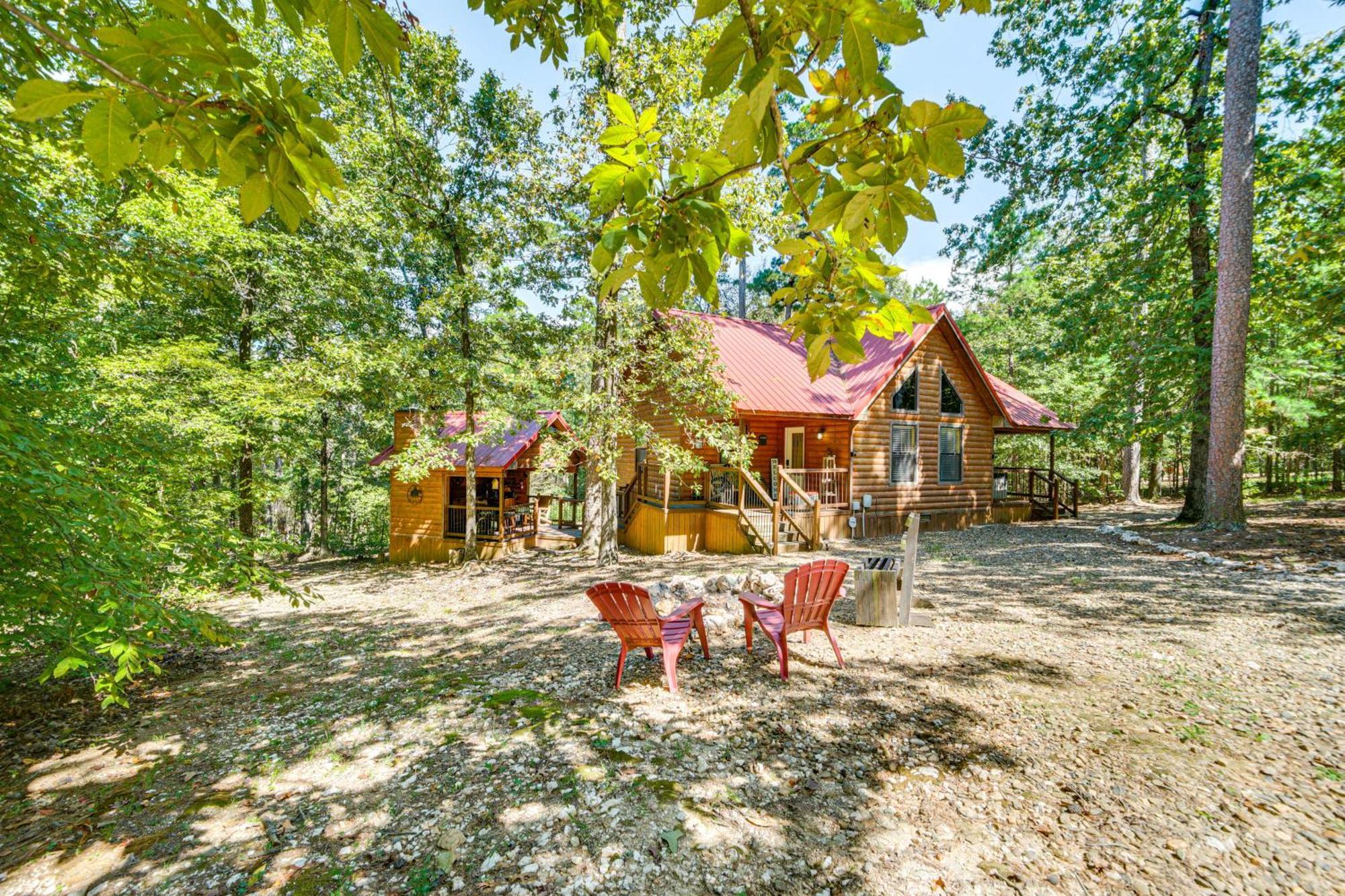 Broken Bow Rental Cabin With Hot Tub And Bar Exteriör bild